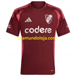 Camisola CA River Plate Homem Equipamento Segundo 2024-2025 Manga Curta